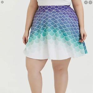 HER UNIVERSE DISNEY THE LITTLE MERMAID ARIEL SCALE SCUBA KNIT MINI SKIRT